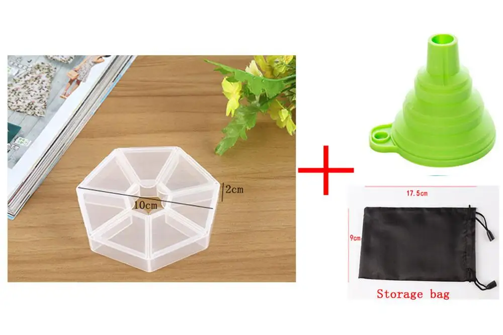 12 ячеек пластиковый ящик для хранения для DIY ручной работы шитье бисера Ювелирных изделий пуговицы аксессуары инструменты для домашнего хранения коробки ремесла Органайзер - Цвет: Box-Bag-Funnel