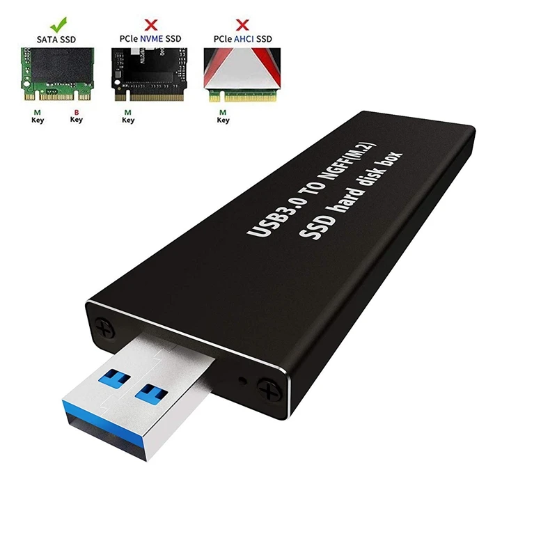 Usb 3,0 для Ngff M.2 B Ключ Ssd корпус внешний Ssd с M.2 Sata Ssd для Wd Blue, Crucial Mx500, kingston A400, samsung 860 Ev