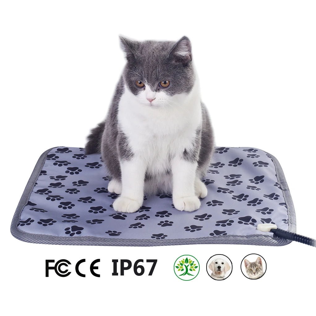 

Dog Heating Pad 17.7x17.7 Inch Indoor Waterproof Electric Cat Mat( With Timing Function)