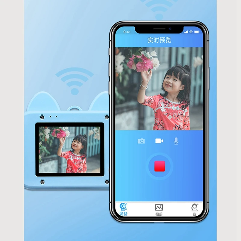 1200 Вт WIFI детская камера Мини Милая Кошка Цифровая для ребенка фото селфи 1080P