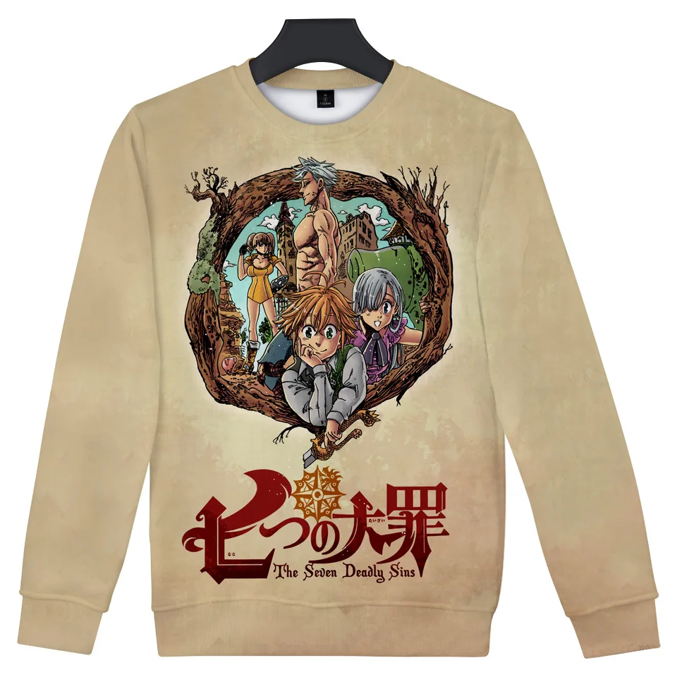 Толстовка Meliodas с круглым вырезом для мужчин и женщин пальто Nanatsu No Taizai самая
