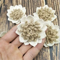 5pcs wedding decoration burlap rope flower handmade diy christmas party decoration birthday party gift jewelry accessories c