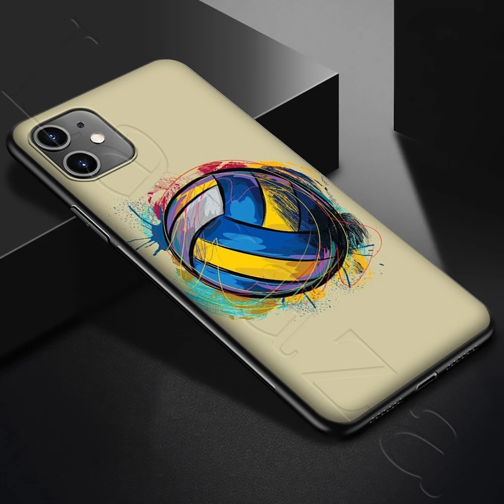 Мягкий чехол из ТПУ Lavaza для волейбола красочный стиль iPhone 12 Mini 11 Pro XS Max XR X 8 7 6 6S Plus 5