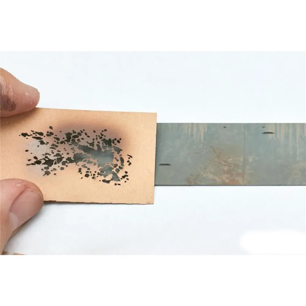Бумага-распылитель для разбрызгивания грязи и мокрого эффекта трафареты