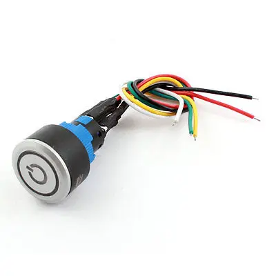 DC12V 20 мм SPDT блокирующийся металлический гайка красная светодиодная кнопка