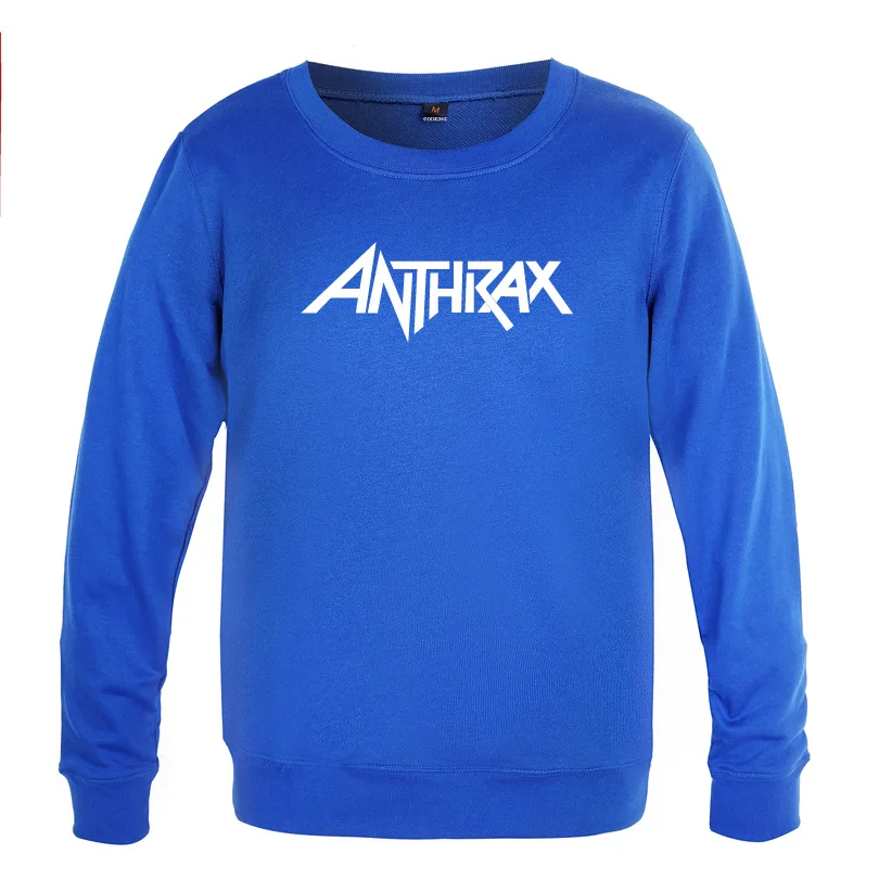 

ANTHRAX Music Rock Sweatshirt Men Spring Autumn Long Sleeve O-Neck Pullover Casual Man Hip Hop Streetwear Sport Fitness Hoody