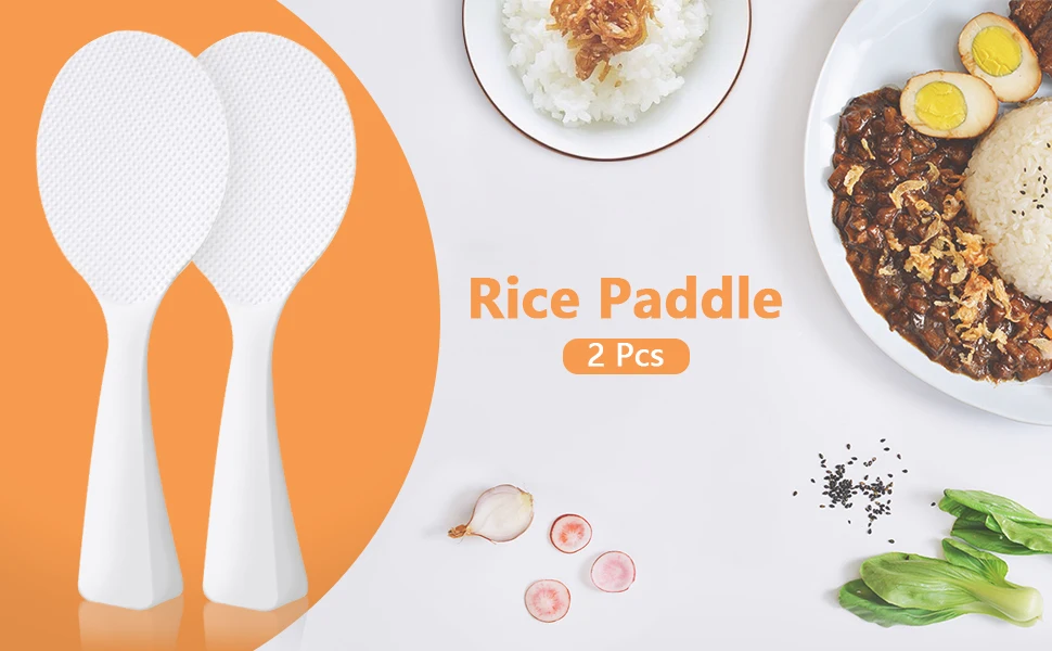 

White Rice Scoop Paddle Plastic Rice Spoon Meal Non Stick Kitchen Gadgets Spoons Rice Shovel Kitchen Tools Accessories