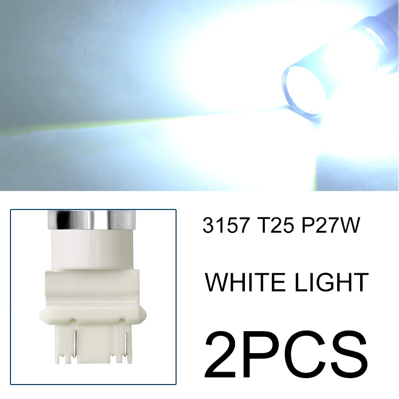 3157 T25 P27W BraveWay 2 шт. 1156 P21W BA15S 1157 3157 7443 светодиодный светильник, автомобильный светильник с поворотным сигналом, задний тормозной светильник, светодиодный дневной светильник, DRL - Испускаемый цвет: 3157 T25 P27W