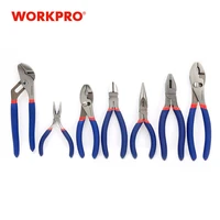 workpro 7pcs electrician pliers wire cable cutter plier set plumbing plier long nose plier
