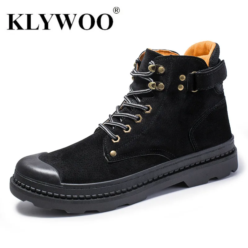 Зимние мужские Ботинки martin Теплая мужская обувь с хлопковой подкладкой зимние