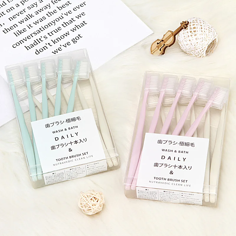 

10 PCS Soft Toothbrushes Bathroom Gadgets Toothpaste