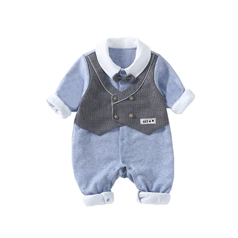 

Infant Spring Outing Baby Spring Autumn Baby boys Outer Fashion Net Red Suit Cotton Double-layer Climbing Clothes