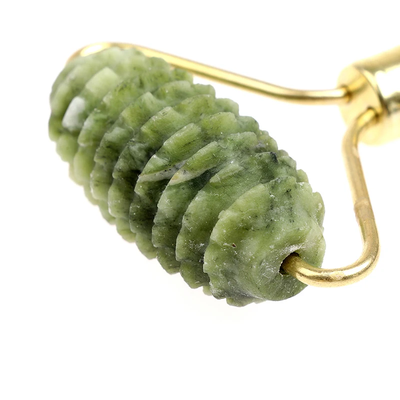 

Double Heads Natural Jade Stone Face Lift Body Skin Relaxation Slimming Beauty Neck Thin Lift Facial Massage Roller Guasha Board