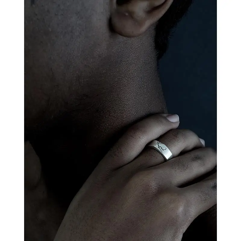 Кольцо мужское геометрическое в винтажном стиле креативное Подарочное кольцо с