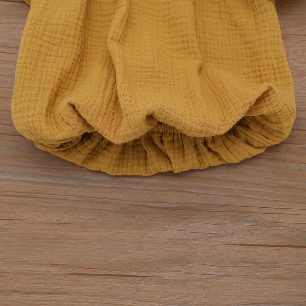 Baby Boy Girl T-shirt Toddler Kids Clothes Solid Puff Sleeve T shirt Tops Clothes Spring Autumn Children Girls Outfits
