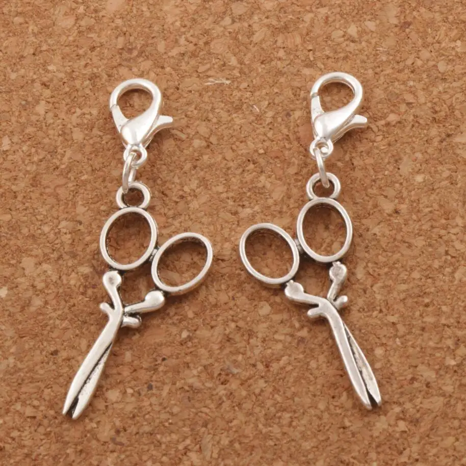 

Long Scissors Lobster Claw Clasp Charm Beads 43.6x13.2mm 28PCS Zinc Alloy Jewelry DIY C231 LZ