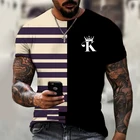 Новинка лета 2021, Мужская футболка, модная футболка с коротким рукавом и 3D-принтом в стиле ретро, повседневная мужская футболка с круглым вырезом, искусственная кожа, унисекс