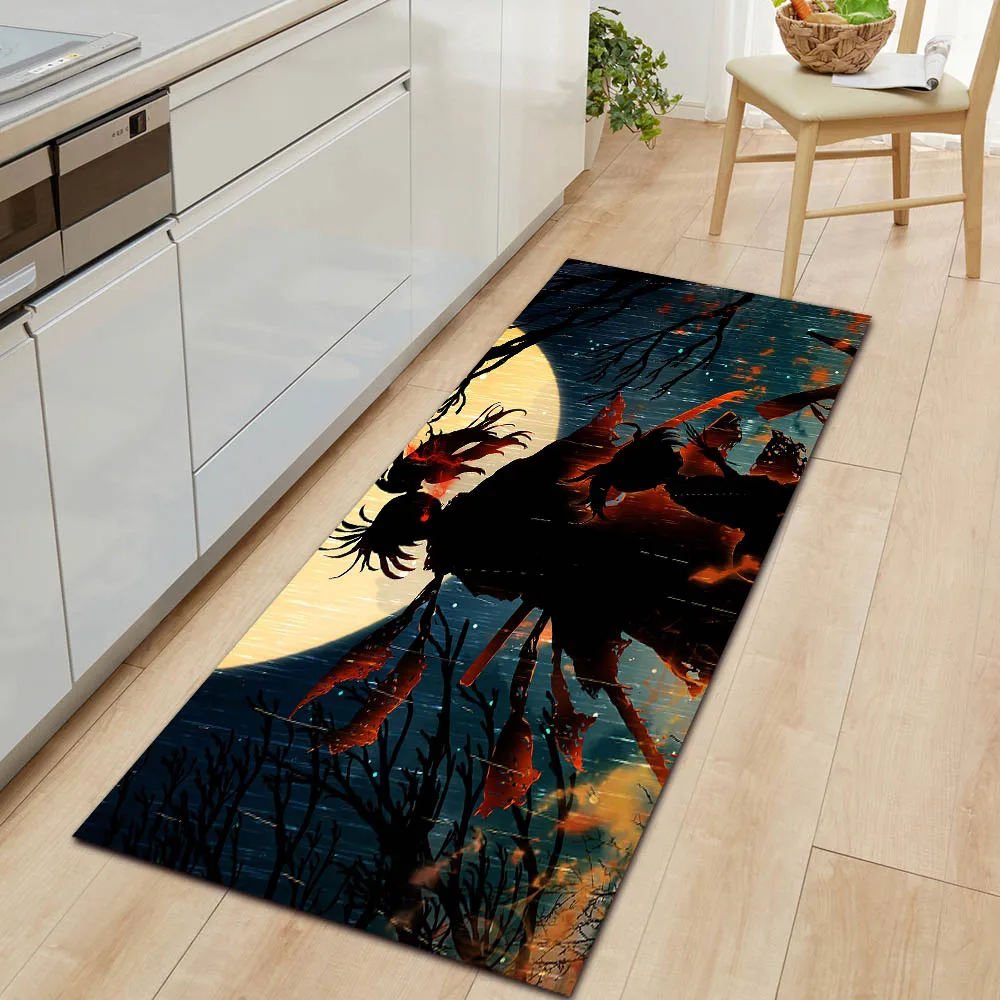 

Anime Series Kitchen Carpet Entrance Doormat Bedroom Hallway Floor Mat Bathroom Water Absorption Anti-Slip Long Rug