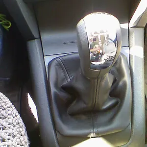 Ручка переключения рулевого механизма автомобиля с черным кожаным чехлом, хромированная крышка для Skoda Octavia II 2 A5 MK2 2004 2005 2006 2007 2008 2009 2010