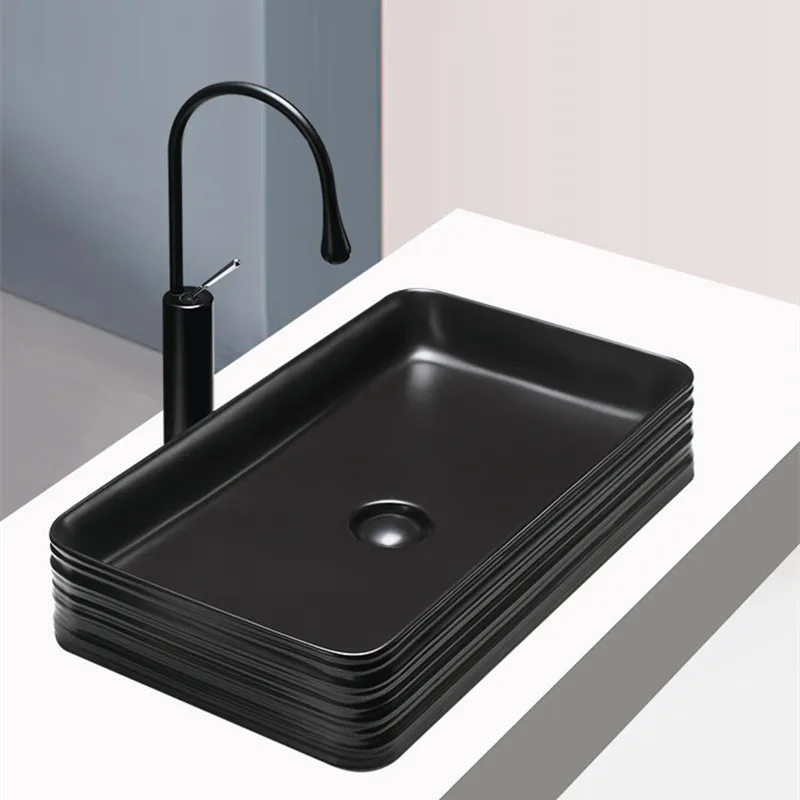

Lavamanos Bathroom Ceramic Wash Basin Shampoo Basin Washing Hand Basin for Toilet Household Basin Sinks Rectangular