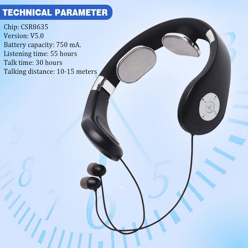 

Sports Bluetooth Neckband Earphones Foldable Portable Neck Massage Wireless Earphones