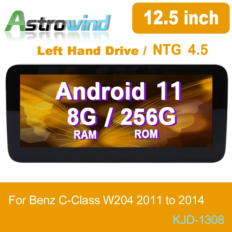 

C Class W204, 12,5 дюйма, 8 ядер, Android 11, Автомобильная GPS-навигация, медиа стерео радио для Mercedes-Benz C W204 2007 2008 2009 2010