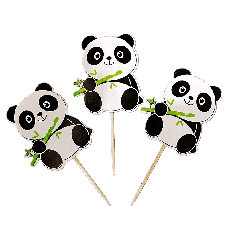 720 шт./лот мультяшная панда Медведь кекс Топпер медиаторы Дети День рождения Baby