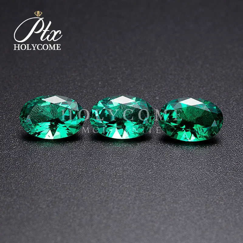 

7X9mm high quality price green lab created emerald oval cut price per carat diamond for jewelry making price 2020NEWEST