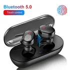 Беспроводные наушники TWS Bluetooth 5,0, портативная Водонепроницаемая сенсорная гарнитура, 3D стерео звук, наушники с зарядным устройством