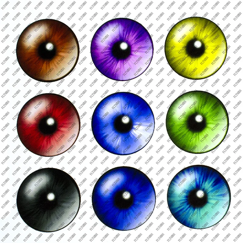 

6mm 14mm 16mm 18mm 30mm Round Handmade Dragon Cat Eyes Photo Glass Cabochons Base Setting Jewelry Charms Accessory