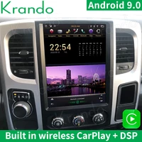 krando android 9 0 12 1%e2%80%9d 4g 64g tesla style car radio gps navigation player for dodge ram 2008 2012 multimedia player