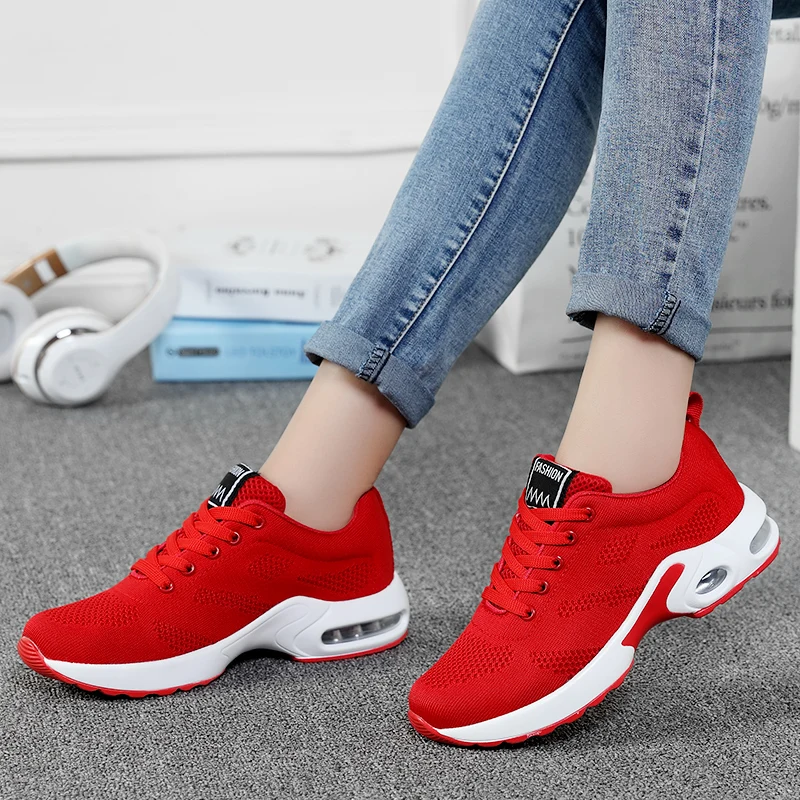 

Women Air Cushion Hiking Shoes Stylish Thick Sole Swing Shoes Woman Breathable Climbing Snerkers Ladies Big Size Camping Boots