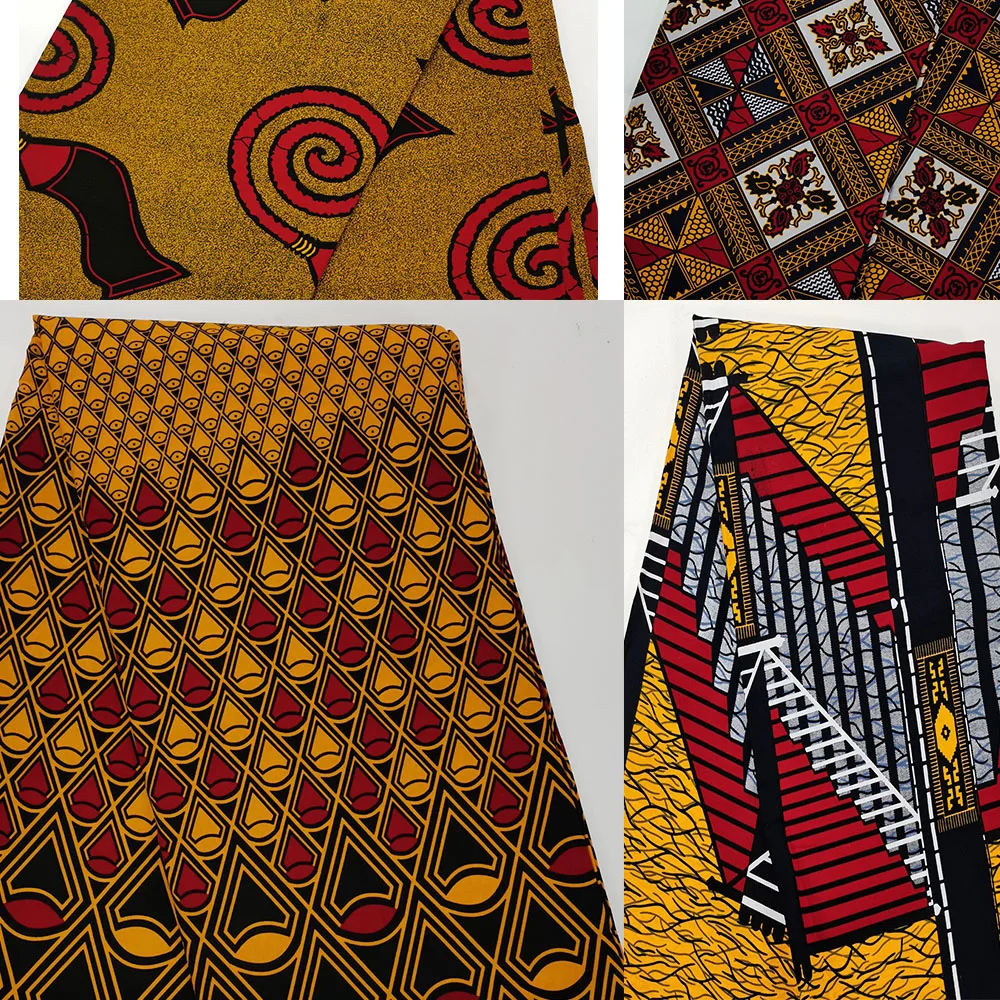 Новая африканская восковая ткань настоящий воск Анкары 100% хлопок материал