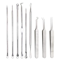 blackhead remover needles tool squeezing acne extractor spoon tools face care comedone pore cleaner black dot pimple treatment