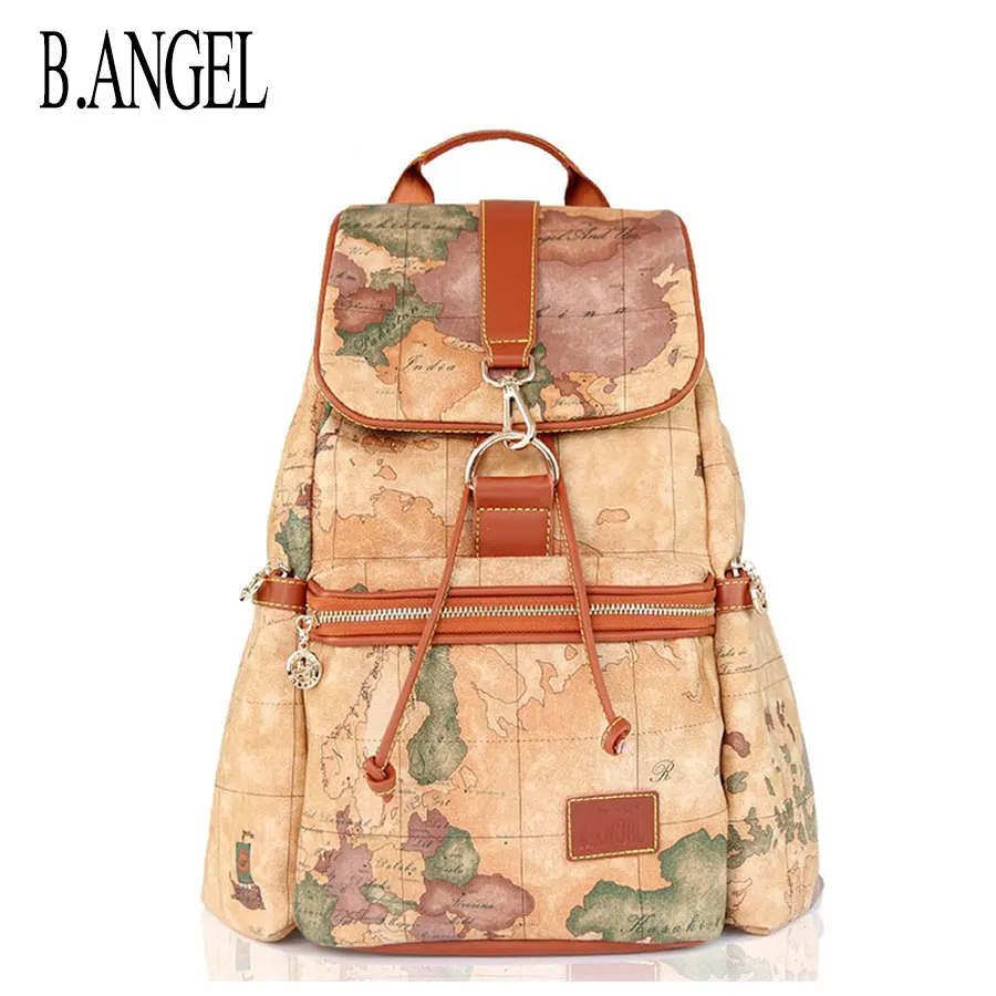 

Модный винтажный женский рюкзак, многофункциональный водонепроницаемый Повседневный модный вместительный дорожный ранец для женщин