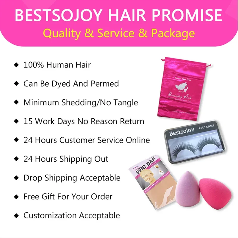 

Bestsojoy 4x4 Lace Closure Wig Straight Lace Front 100% Human Hair Wigs For Black Women Brazilian Remy Straight Lace Wig