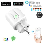 Smart Plug Стандарт розетки 16A Wi-Fi EU с Мощность с контролем энергии мульти штекер приложение Tuya Управление работает с Alexa и Google Assistant