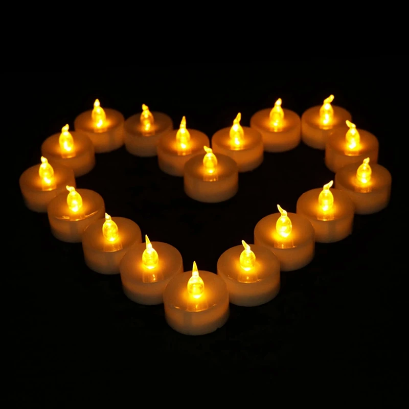 

24Pcs Remote Control Tea Lights Flickering, Battery Operated LED Candles, 12 Pcs Warm White Light & 12Pcs Yellow Light