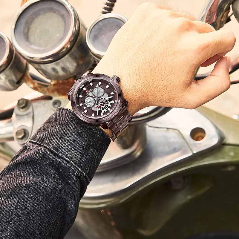 NAVIFORCE Мужские часы Роскошные брендовые модные повседневные кварцевые наручные