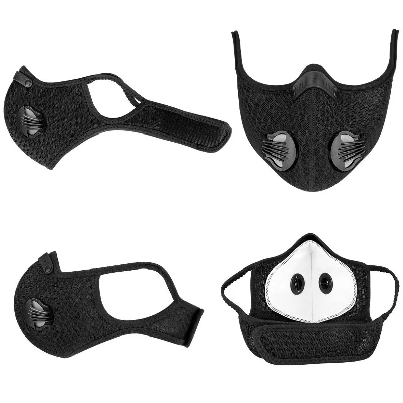 Унисекс моющаяся многоразовая Спортивная маска с дыхательным клапаном PM2.5