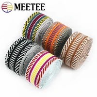2m 38mm polyester cotton jacquard webbing tapes 2mm thick bag strap belt lace ribbons diy garment textile sewing decoration