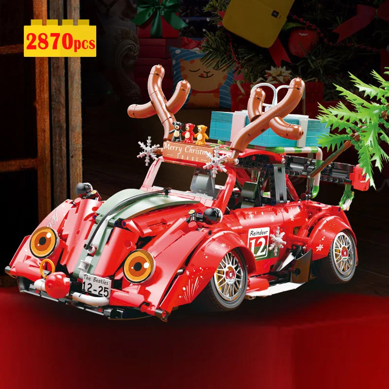 

Высокотехнологичный конструктор «Рождественская деревня», городской автомобиль, Классический конструктор, конструктор Supercar, развивающие ...