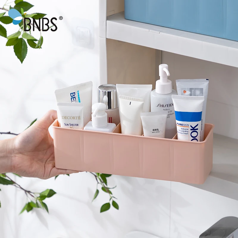 BNBS Bathroom Makeup Organizer For Cosmetics Jewelry Storage Plastic Box In Cabinet Cosmetic Desktop Boxes | Дом и сад