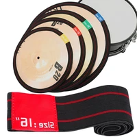 4pcs elastic belt dampener drumming practice drum 14161820 inch cymbal keyboard mute silencer pad stop voice coil tape