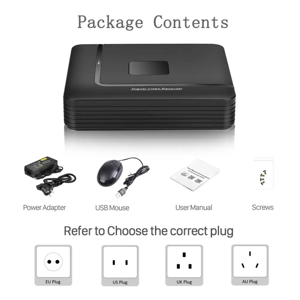 

BESDER 4CH PoE NVR H.265 5MP Active 48V PoE Video Recorder NVR ONVIF 4 Channels Security NVR DVR