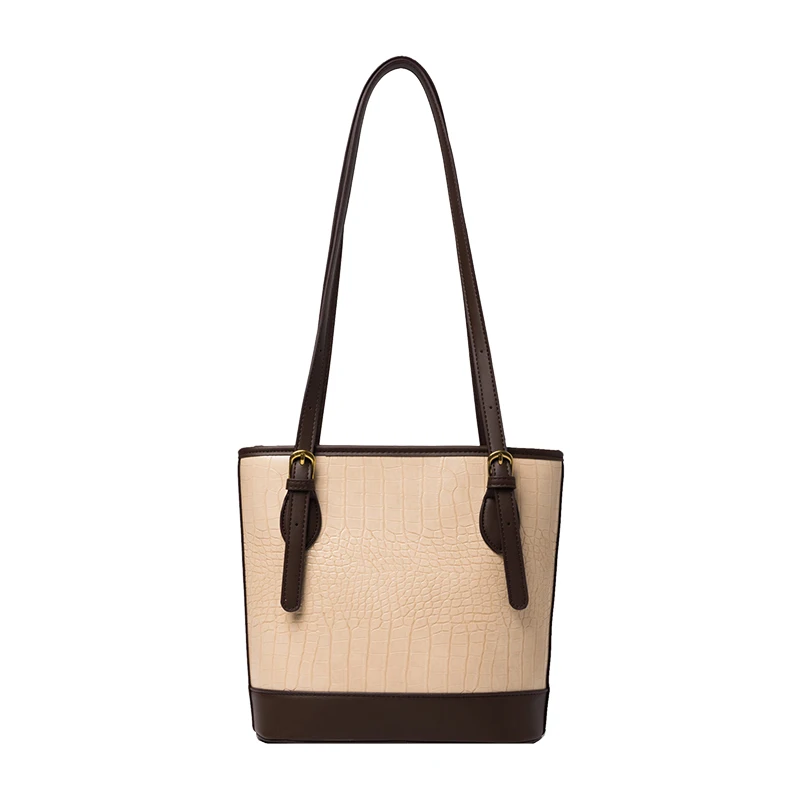 

Vintage Stone Pattern PU Leather Shoulder Bag for Women Fashion Branded Shoulder Handbags Female Travel Lady Hand Bag