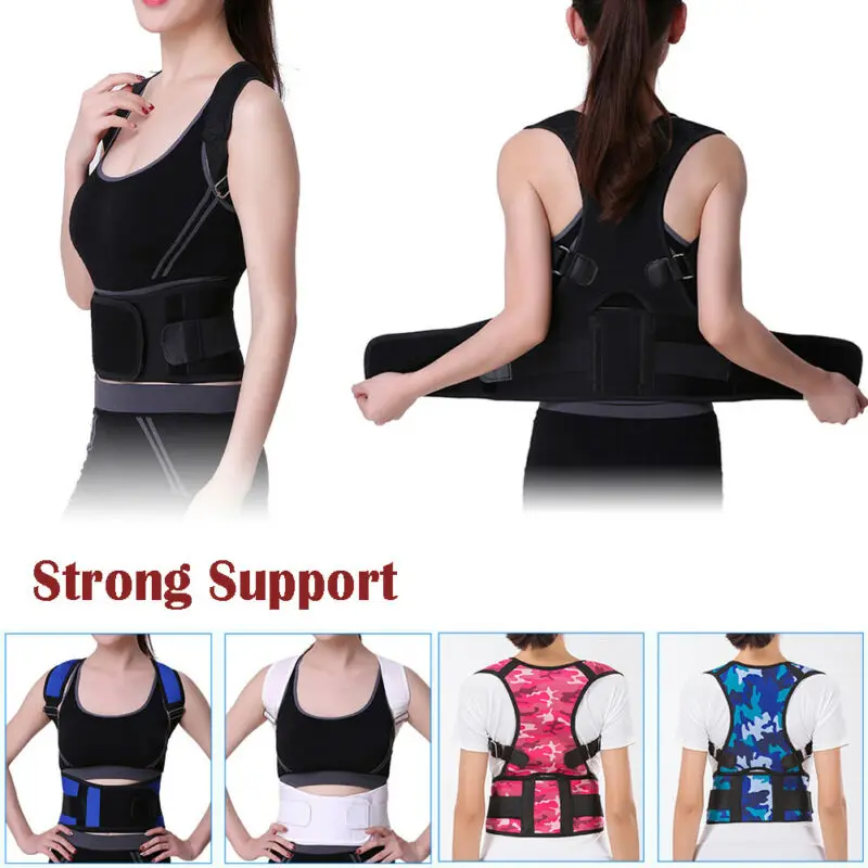 

Posture Corrector Support Magnetic Back Shoulder Brace Belt Adjustable Men Women