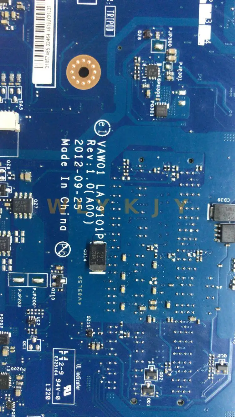 VAW01 LA-9101P для DELL Inspiron 3521 5521 материнская плата ноутбука VAW00 LA-9104P CPU i5 3337U /3317U 100%