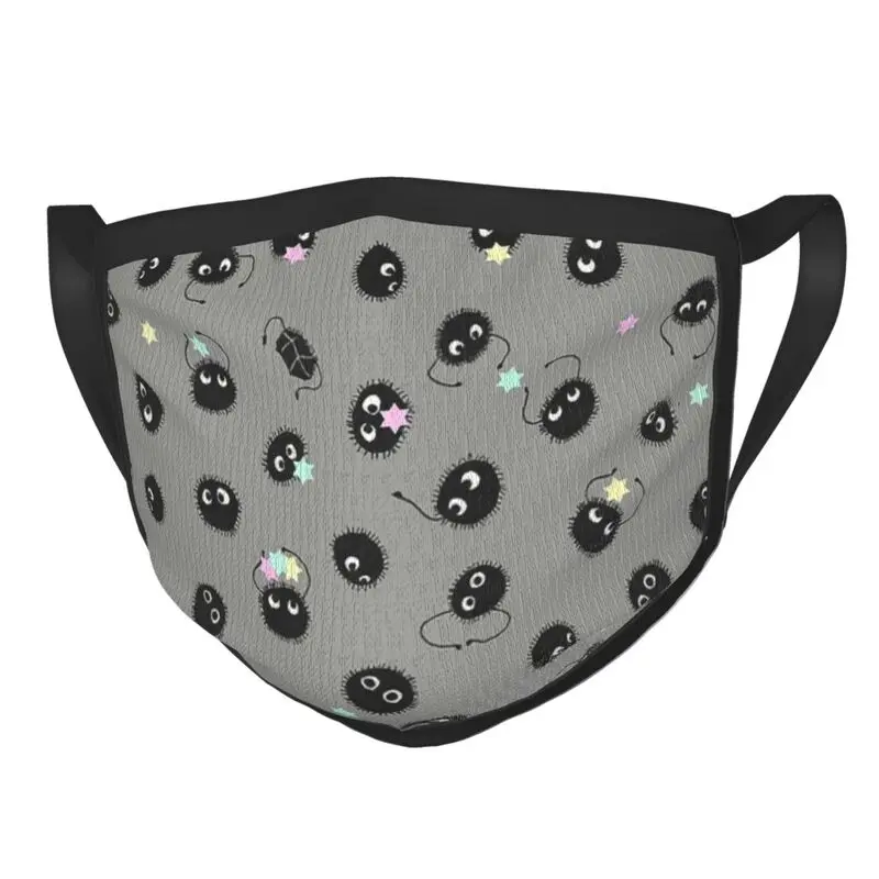 

Cute Totoro Soot Sprites Studio Ghibli Mouth Face Mask Unisex Adult Spirited Away Anime Manag Mask Protection Respirator Muffle
