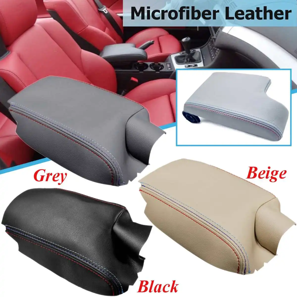 Крышка подлокотника центральной консоли из микрофибры для BMW E46 323i 325i 330i M3 1999 2004